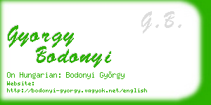 gyorgy bodonyi business card